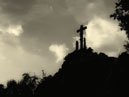 The hillside crucifix at Mount St. Bernard's Abbey, Leicestershire