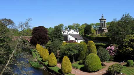 The Burns Monument, photographed from the Brig o' Doon - Alloway (OS Grid Ref. NS332178 Nearest Post Code KA7 4PJ)