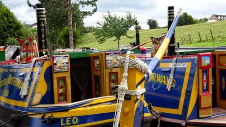 Historic canal boats, Audlem Mill : Shropshire Union Canal - Cheshire (OS Grid Ref. SJ656437 Nearest Post Code CW3 0ED)