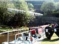 The rubber 'bow separator' is in the right foreground.  The trains also pass through a tunnel at this point.