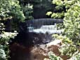 The river Colne runs below the Golcar Aqueduct