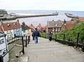 The 199 steps to St. Mary's church and Whitby Abbey