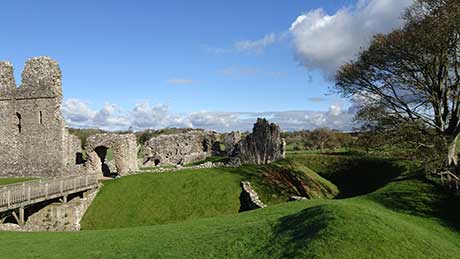 Ogmore Castle, Glamorgan, South Wales<